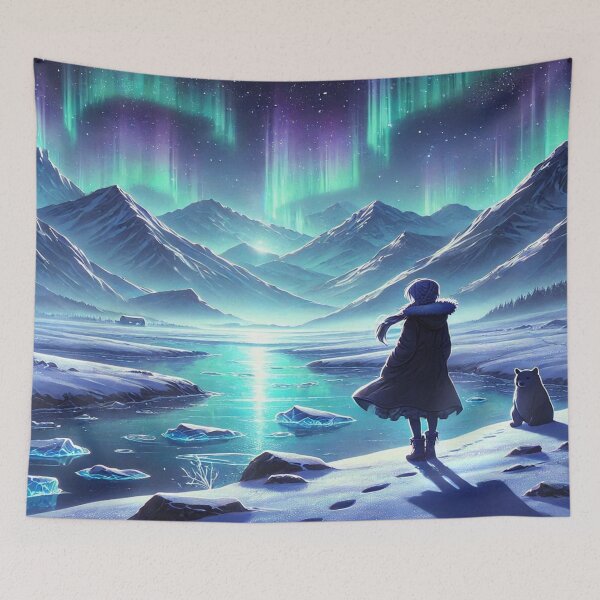 Item preview, Lone Traveler Anime - Tranquil Snowland Adventure Pattern designed and sold by Imaginarium of Chaos falcon88 .