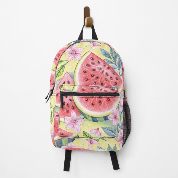 Item preview, Watermelon Slice on Yellow Background - Watercolor Style designed and sold by WinusYTS.