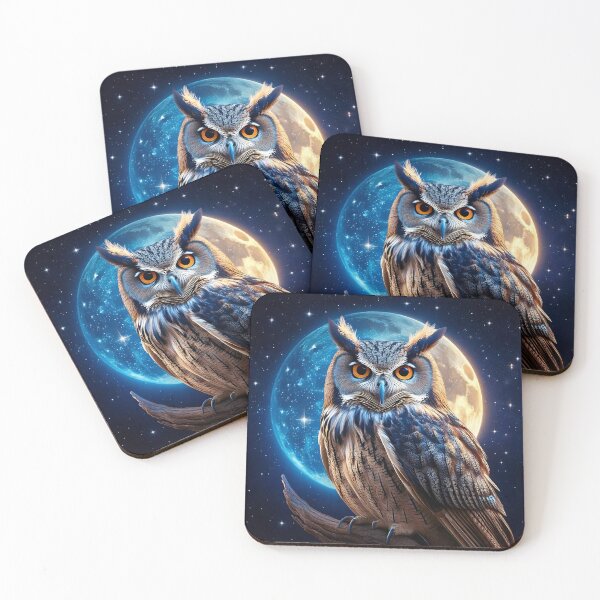 Item preview, Cosmic Owl Guardian designed and sold by Unwind-Art-Work.