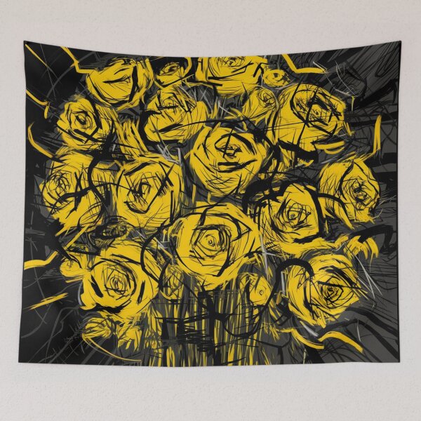 Item preview, Golden Rose Reverie – Dramatic Floral Art with a Modern Edge designed and sold by WildStroke.
