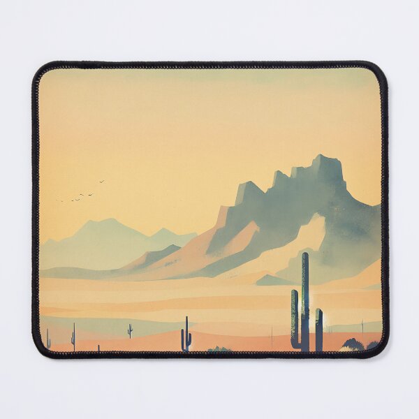 Item preview, retro watercolor desert lanscape designed and sold by dulceguavashop.