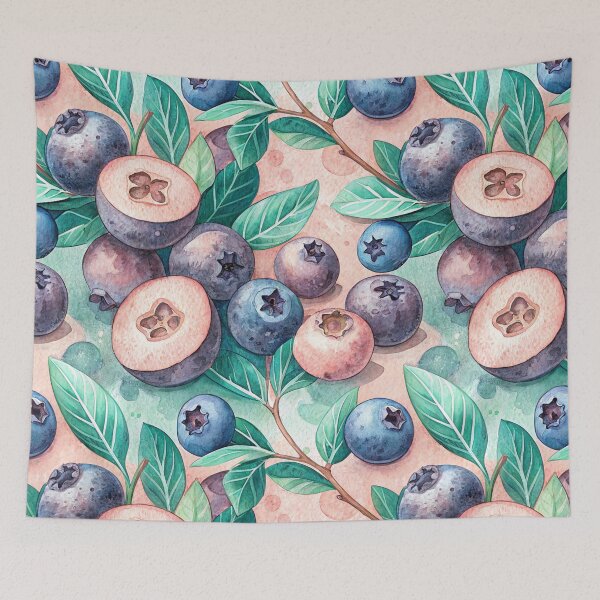 Item preview, Blueberries - Watercolor Fruit Design designed and sold by WinusYTS.