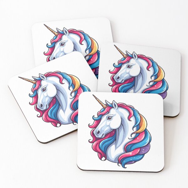 Item preview, White Unicorn With Rainbow Mane designed and sold by GeeksLoveDogs.