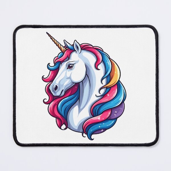 Item preview, White Unicorn With Rainbow Mane designed and sold by GeeksLoveDogs.