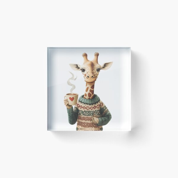 Item preview, Giraffe With Coffee designed and sold by NicolasGlowArt.