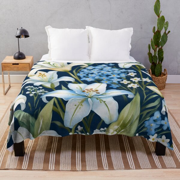 Item preview, Blue and White Flowers designed and sold by Paw's Arts.