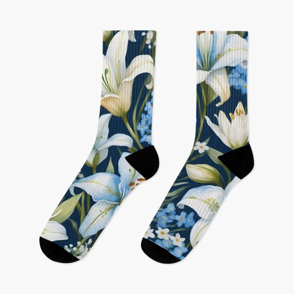 Item preview, Blue and White Flowers designed and sold by Paw's Arts.