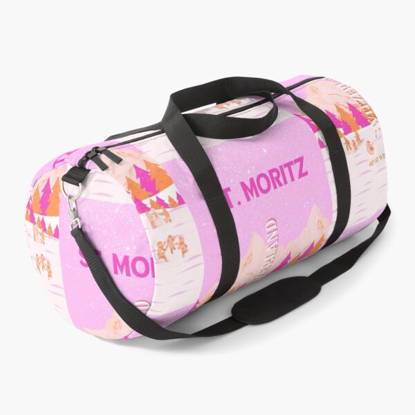 Item preview, St. Moritz Travel Art, Switzerland Travel Art, Preppy Pink designed and sold by Magic Love Art Print.