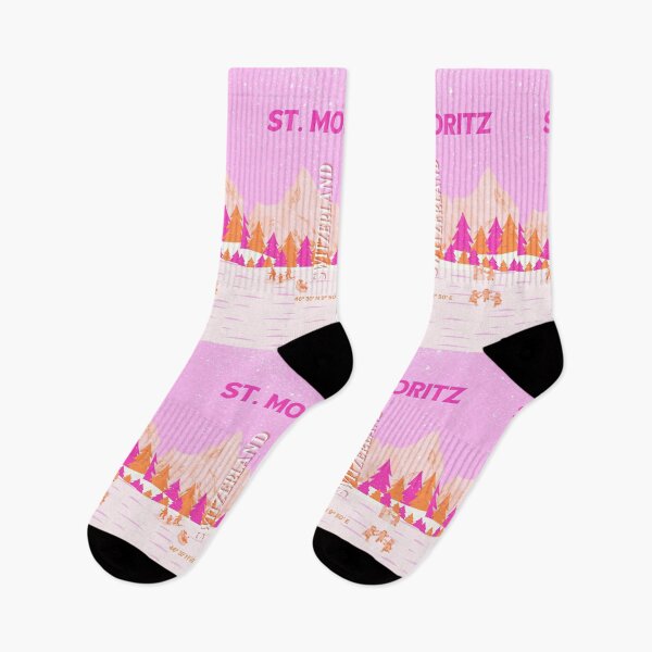 Item preview, St. Moritz Travel Art, Switzerland Travel Art, Preppy Pink designed and sold by Magic Love Art Print.