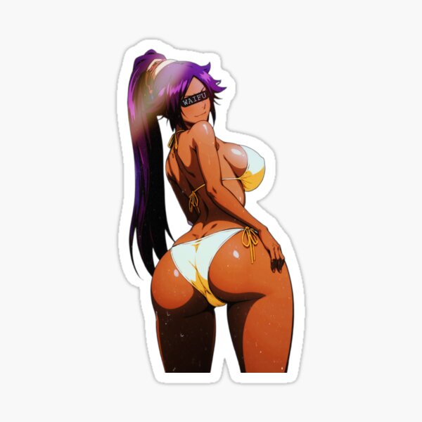 Vista previa del artículo con la obra «Yoruichi Waifu», diseñado y vendido por TheSketchVault.