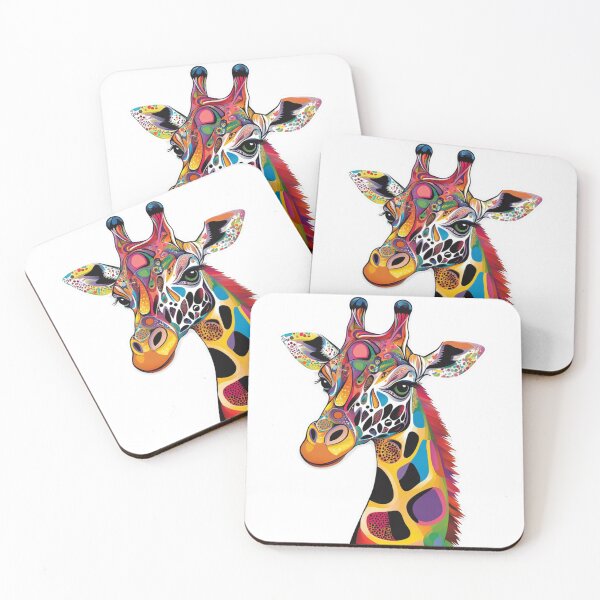 Item preview, Colorful Giraffe Design designed and sold by NicolasGlowArt.