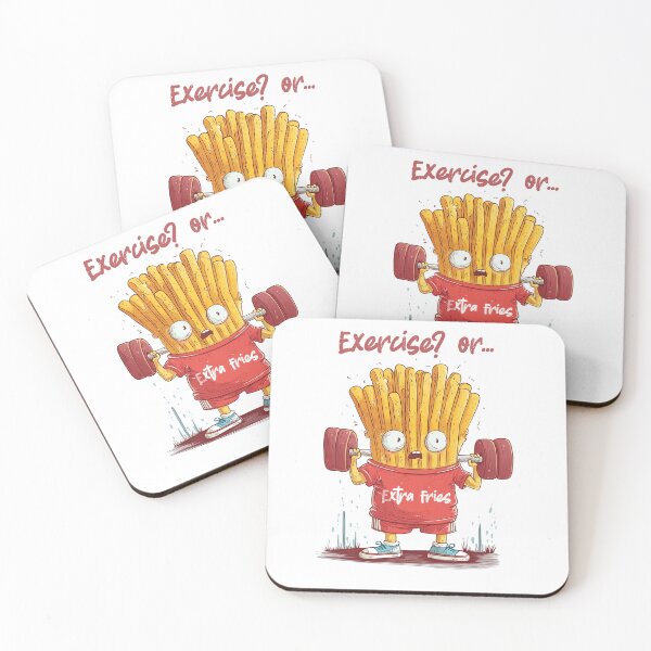 Item preview, Execise? Oh, extra fries! designed and sold by Kunai art.