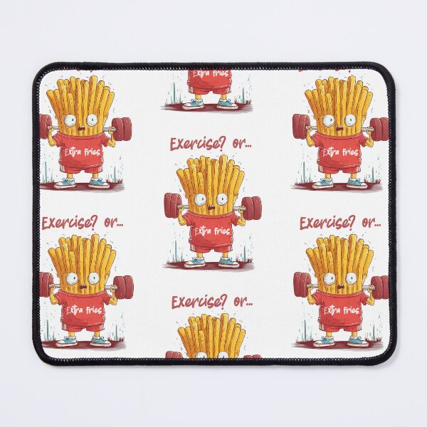 Item preview, Execise? Oh, extra fries! designed and sold by Kunai art.