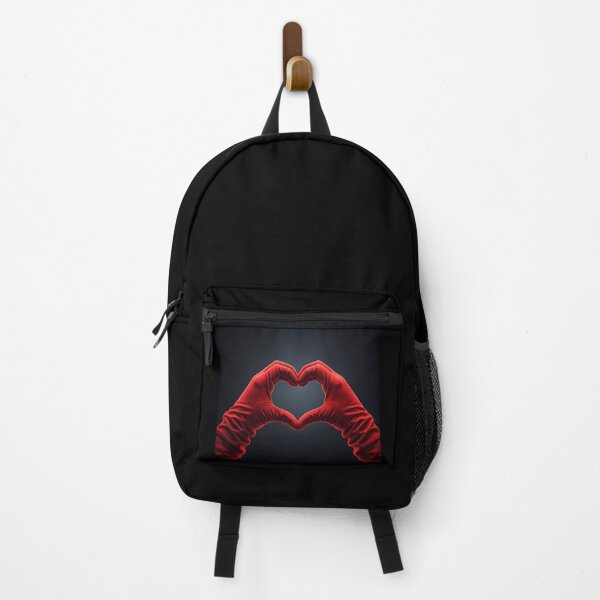 Item preview, Digital matte painting with hands in red gloves forming a heart shape. designed and sold by PrintLabStudio.