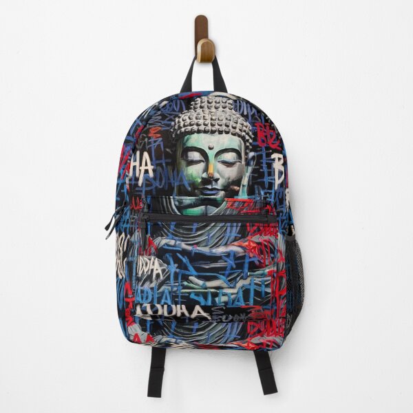 Item preview, Vibrant Buddha - Neon Spirituality Graffiti designed and sold by WildStroke.