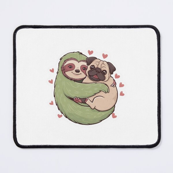 Item preview, Cute Sloth and pug Friendship for Pug Lover designed and sold by Laugh-Lines.