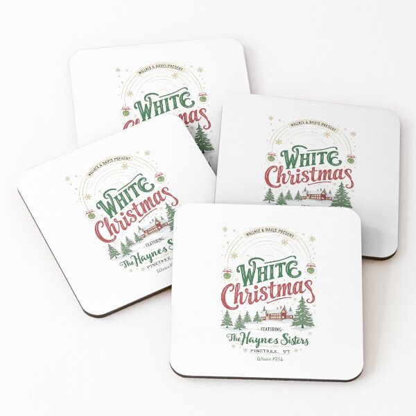 Item preview, White Christmas Retro: The Haynes Sisters at Pinetree, VT Winter 1954 - Vintage Christmas Design - Retro - Dark Green, Red and Gold Color - For T-Shirt, Hoodie, Mug - Gift designed and sold by MUGpro.