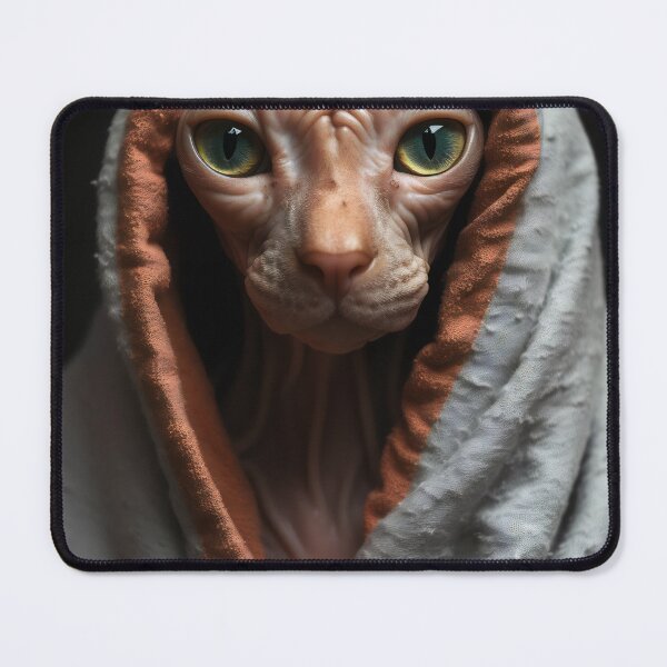 Item preview, Majestic Sphynx Cat Wrapped in Cozy Blanket designed and sold by anytka.