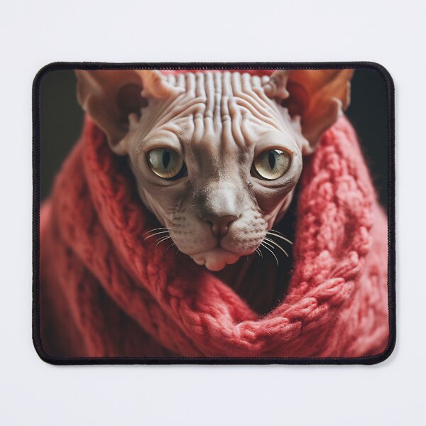 Item preview, Majestic Sphynx Cat Wrapped in Cozy Blanket designed and sold by anytka.