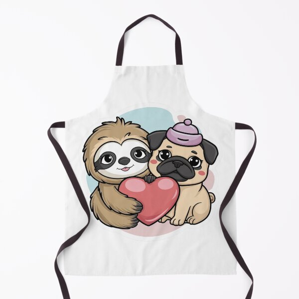 Item preview, Cute Sloth and Pug Friendship for Valentines Day designed and sold by Laugh-Lines.