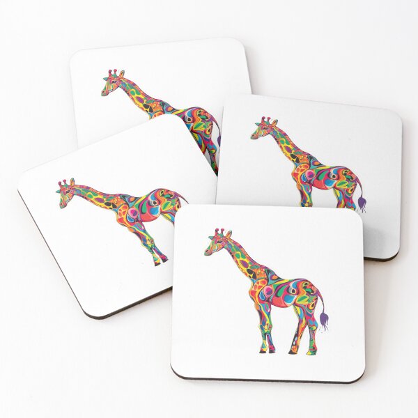 Item preview, Colorful Giraffe Sticker designed and sold by NicolasGlowArt.