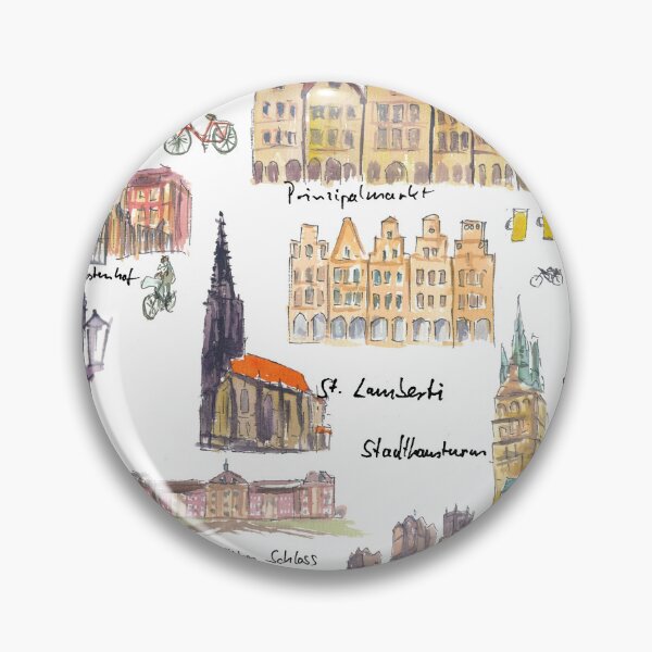 Item preview, Münster Germany Illustrations with Travel Plans Highlights and Memories designed and sold by artshop77.