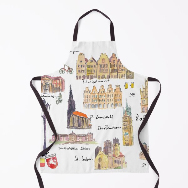 Item preview, Münster Germany Illustrations with Travel Plans Highlights and Memories designed and sold by artshop77.