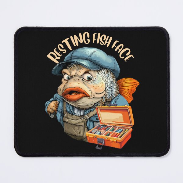 Item preview, Funny Resting Fish's Face Graphic Funny Fishing Fisherman designed and sold by MTJ-Mushrooms.