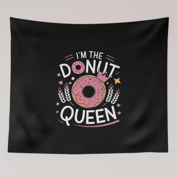 Item preview, Donut Queen - Funny Pink Donut Design for Sweet Treat Lovers designed and sold by love3617.