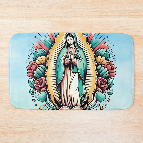 Item preview, Virgen de Guadalupe illustration in watercolor background designed and sold by dulceguavashop.