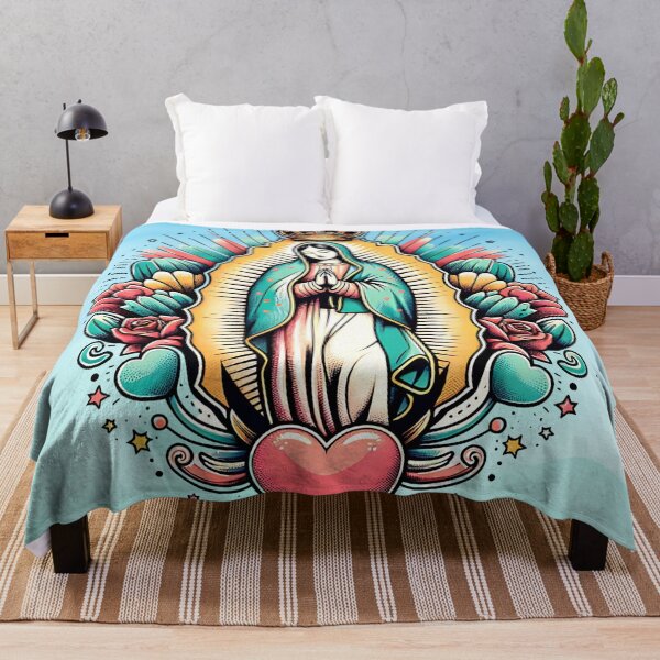 Item preview, Virgen de Guadalupe illustration in watercolor background designed and sold by dulceguavashop.