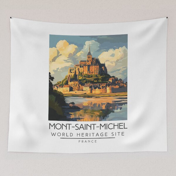 Item preview, A Vintage Travel Poster of Mont-Saint-Michel - France  designed and sold by GoodOldVintage.