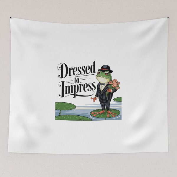 Item preview, Charming Frog with Roses - Dressed to Impress designed and sold by OldSchoolRetro.