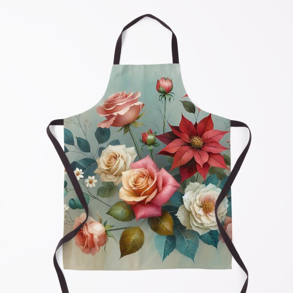 Item preview, Roses, dahlias, and poinsettias, in watercolor pastel colors designed and sold by dulceguavashop.