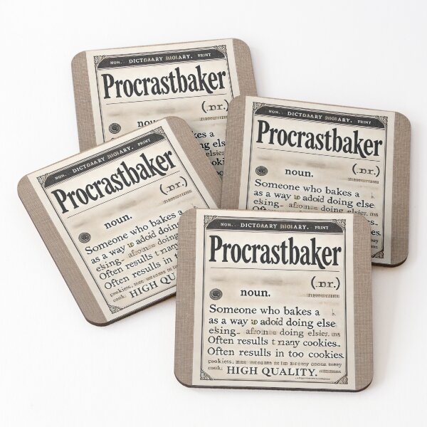 Item preview, Procrastibaker - Funny Dictionary-Inspired Baking Definition Design   designed and sold by lothieven.