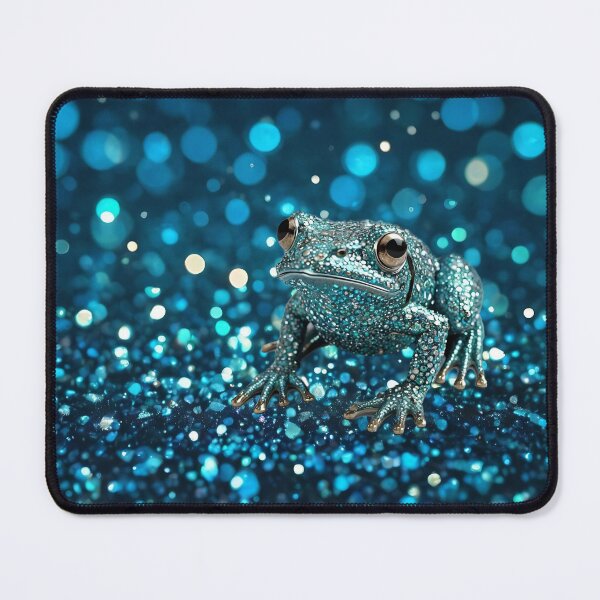 Item preview, Aqua Elegance: Blue Frog On Blue Bokeh designed and sold by A-Work-Of-Art.