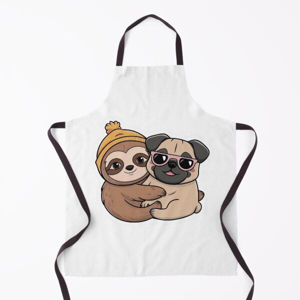 Item preview, Cute Sloth and Pug Friendship for Valentines Day designed and sold by Laugh-Lines.