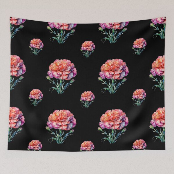 Item preview, January Carnation Carnival: A vibrant pattern featuring carnations of all colors, celebrating the arrival of January with joyful blooms. designed and sold by Grang Art Artistic Designs.