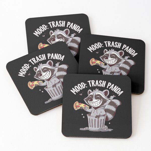 Item preview, Trash Panda Mood - Funny Raccoon Illustration with Pizza Slice designed and sold by love3617.