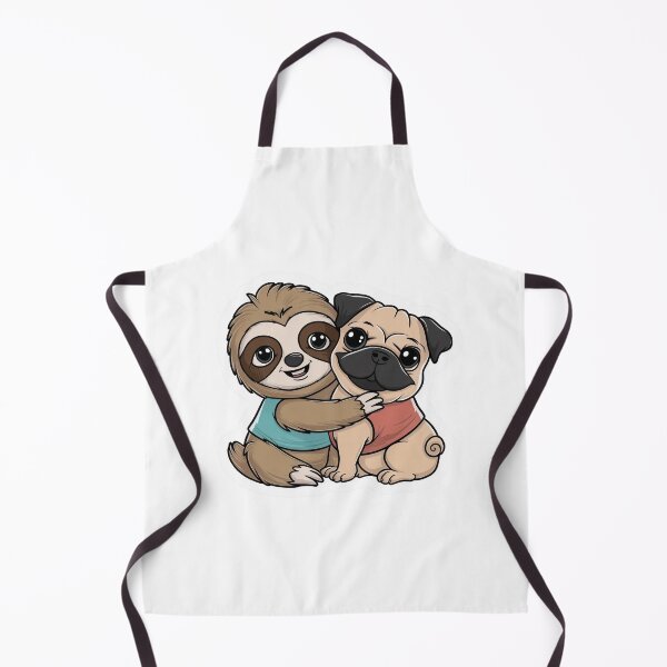 Item preview, Cute Sloth and Pug Friendship for Valentines Day designed and sold by Laugh-Lines.