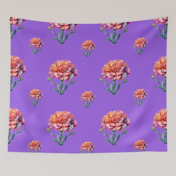 Item preview, January Jewels Birth Flower Carnation: A vibrant pattern featuring carnations of all colors, celebrating the arrival of January with joyful blooms. designed and sold by Grang Art Artistic Designs.