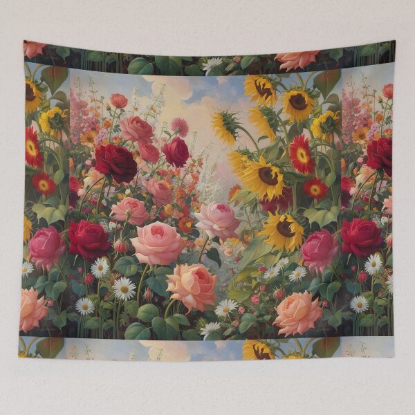 Item preview,  Flower Garden beautiful expressionist art nouveau vintage art designed and sold by Vintage Designs +.