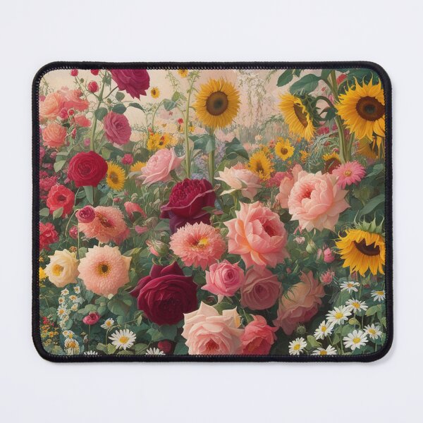 Item preview, Flower Garden beautiful expressionist art nouveau vintage art designed and sold by Vintage Designs +.