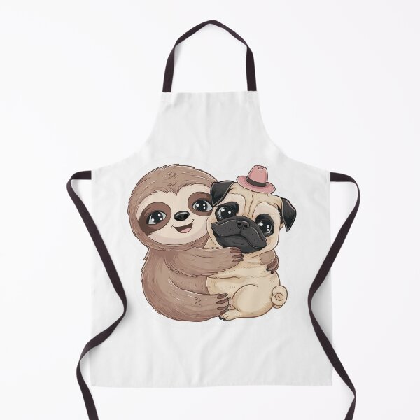 Item preview, Cute Sloth and Pug Friendship for Valentines Day designed and sold by Laugh-Lines.