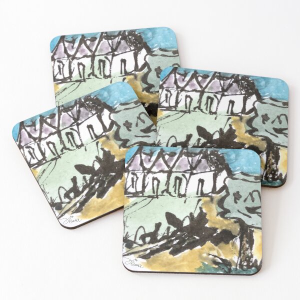 Item preview, Four Houses on a Hill designed and sold by Dianna Hardy Art.
