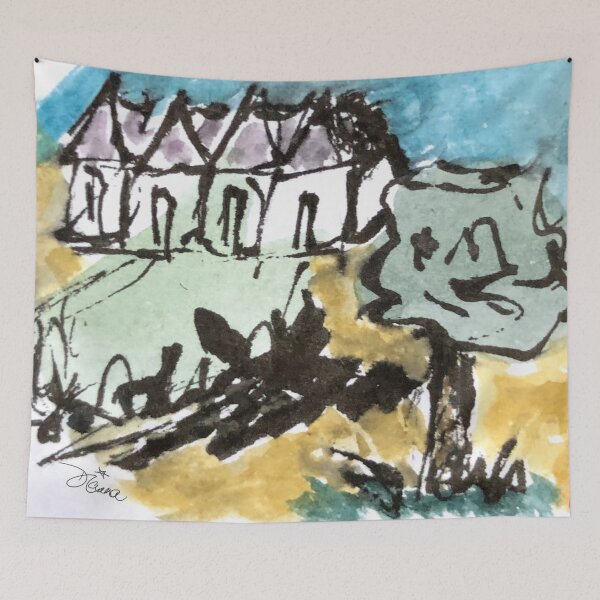 Item preview, Four Houses on a Hill designed and sold by Dianna Hardy Art.