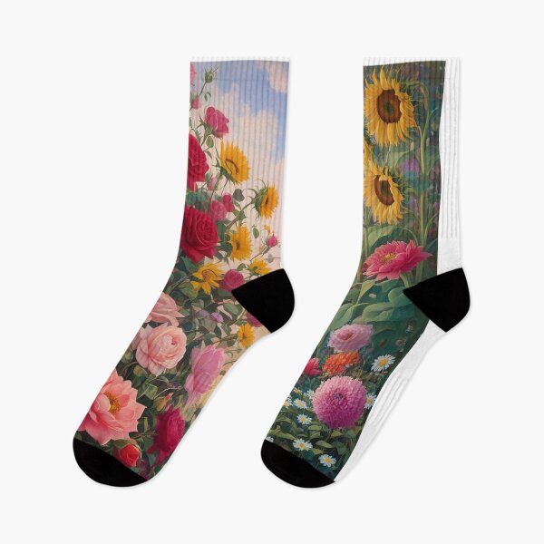 Item preview, Flower Garden beautiful expressionist art nouveau vintage art designed and sold by Vintage Designs +.