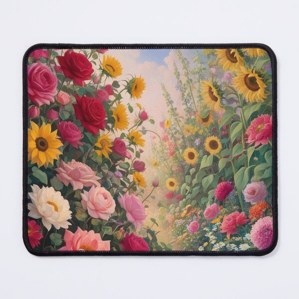 Item preview, Flower Garden beautiful expressionist art nouveau vintage art designed and sold by Vintage Designs +.
