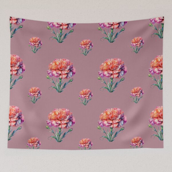 Item preview, January Birth Flower Carnation Celebration: A vibrant pattern featuring carnations of all colors, celebrating the arrival of January with joyful blooms. designed and sold by Grang Art Artistic Designs.