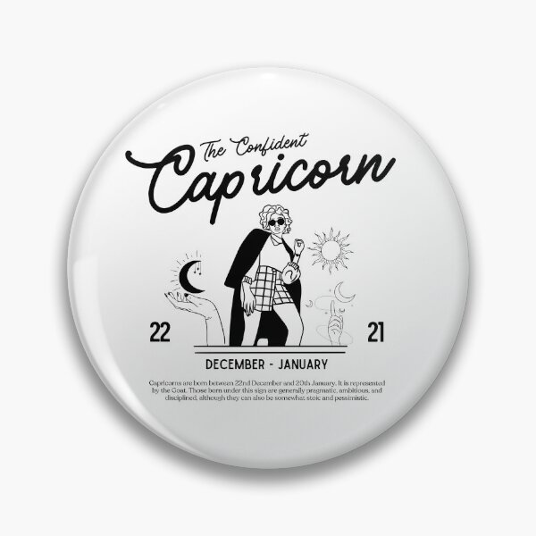 Item preview, The Capricorn Stylish Black Minimalist  designed and sold by snidentic.